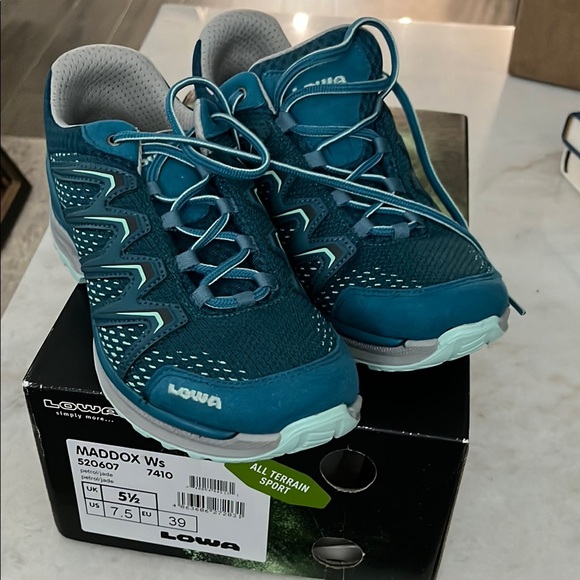Lowa Women's Athletic Shoes in Teal and Gray - Picture 1 of 3